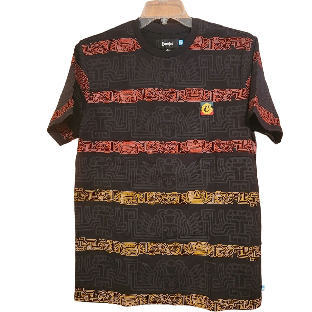 Cookies Clothing Co. New Aztec Design T-shirt, NWT Short Sleeve, size Medium